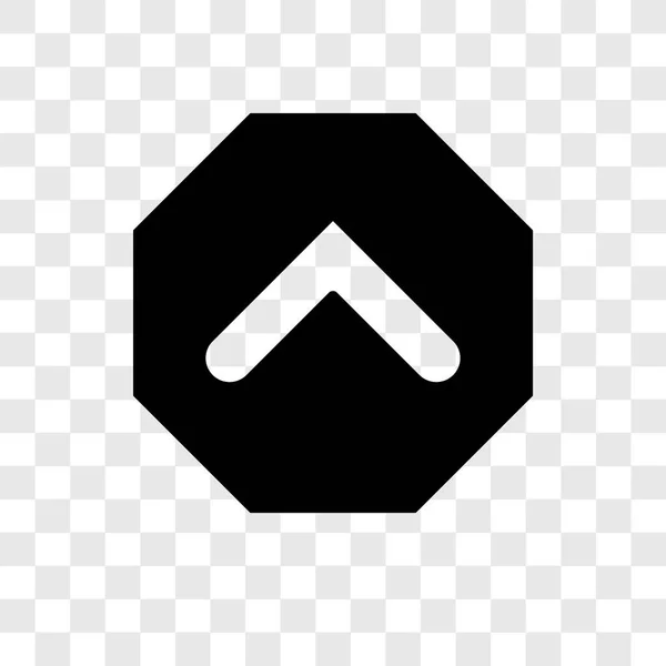 Icono Vector Flecha Arriba Aislado Sobre Fondo Transparente Concepto Logotipo — Vector de stock