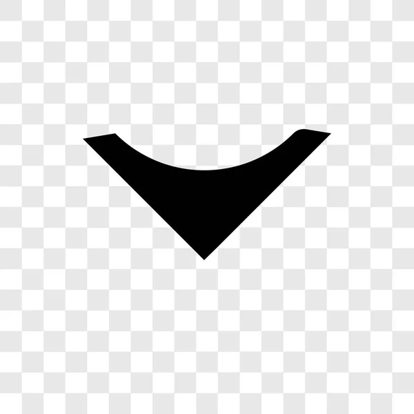 Abajo Icono Vector Flecha Aislado Sobre Fondo Transparente Concepto Logotipo — Vector de stock