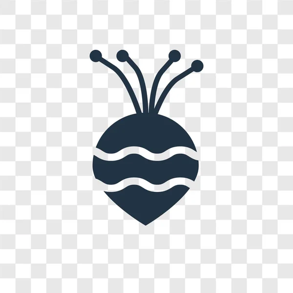 Saydam Arka Plan Üzerinde Şalgam Şeffaflık Logo Kavramı Izole Şalgam — Stok Vektör