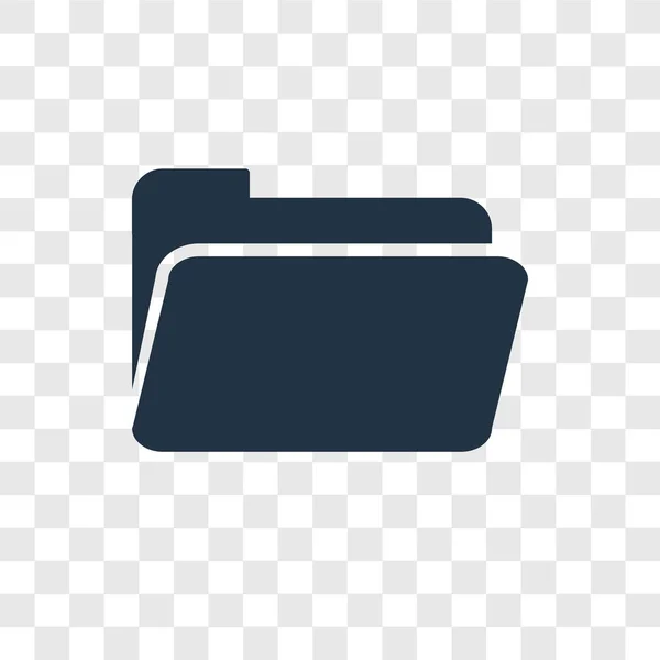 Icône Vectorielle Dossier Isolée Sur Fond Transparent Concept Logo Transparence — Image vectorielle