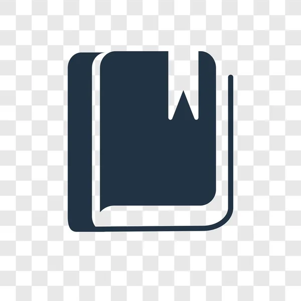 Icône Vectorielle Livre Isolée Sur Fond Transparent Concept Logo Transparence — Image vectorielle