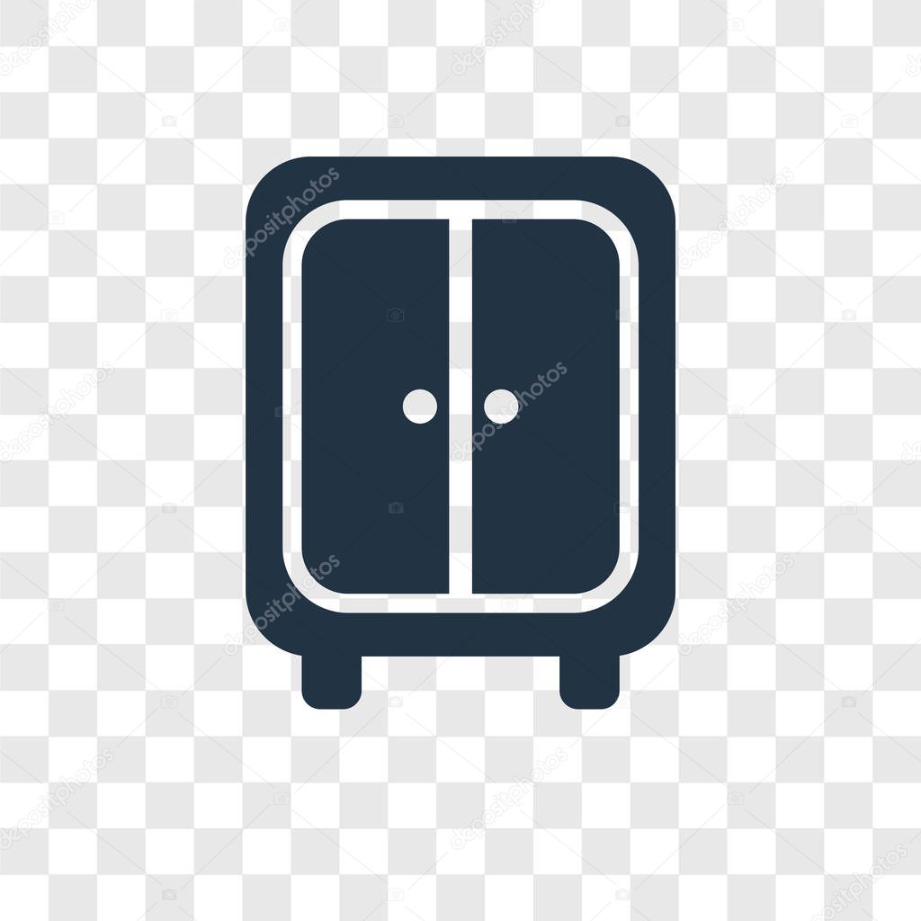 Closet vector icon isolated on transparent background, Closet transparency logo concept