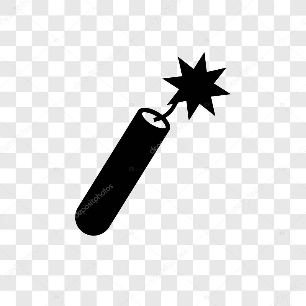 Explosive vector icon isolated on transparent background, Explosive transparency logo concept