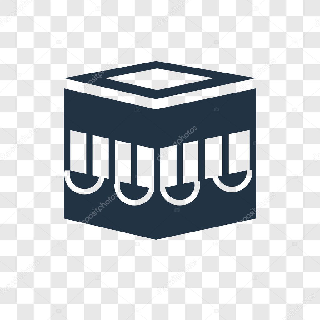 Kaaba Mecca vector icon isolated on transparent background, Kaaba Mecca transparency logo concept