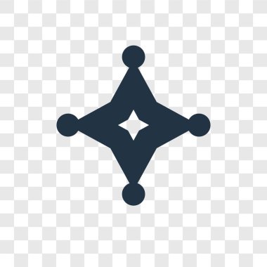 Saydam arka plan üzerinde moleküller şeffaflık logo kavramı izole molekülleri vektör simgesi