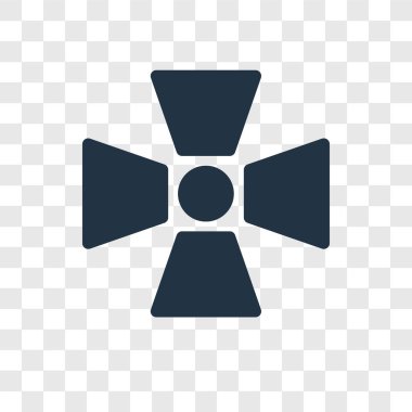 Saydam arka plan üzerinde radyasyon şeffaflık logo kavramı izole radyasyon vektör simgesi