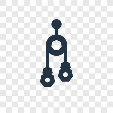 Saydam arka plan üzerinde kasnak şeffaflık logo kavramı izole kasnak vektör simgesi