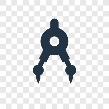 Saydam arka plan üzerinde pusula şeffaflık logo kavramı izole pusula vektör simgesi