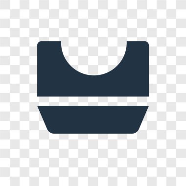 Saydam arka plan üzerinde içbükey şeffaflık logo kavramı izole içbükey vektör simgesi