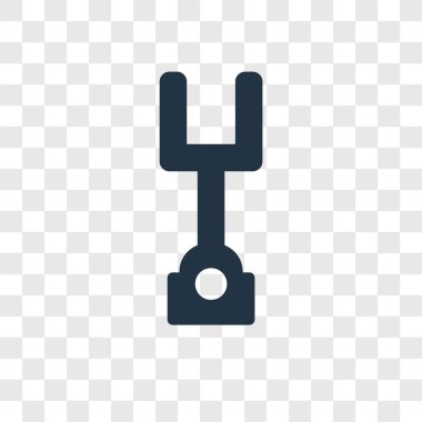 Saydam arka plan üzerinde ses çatal şeffaflık logo kavramı izole ses çatal vektör simgesi