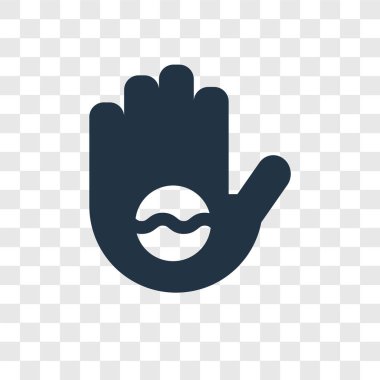 Saydam arka plan üzerinde el yıkama şeffaflık logo kavramı izole el yıkama vektör simgesi