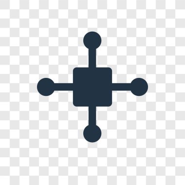 Saydam arka plan üzerinde atomlar şeffaflık logo kavramı izole atomlar vektör simgesi