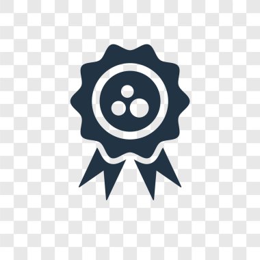 Saydam arka plan üzerinde Ödülü şeffaflık logo kavramı izole Ödülü vektör simgesi