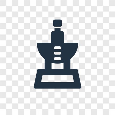 Saydam arka plan üzerinde ölçek şeffaflık logo kavramı izole ölçek vektör simgesi