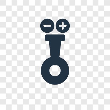 Saydam arka plan üzerinde Flask şeffaflık logo kavramı izole şişesi vektör simgesi