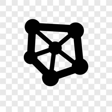 Saydam arka plan üzerinde algoritma şeffaflık logo kavramı izole algoritması vektör simgesi