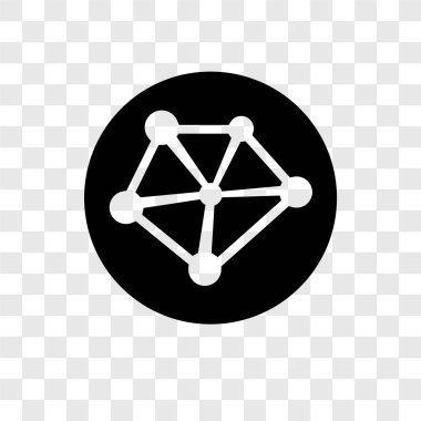 Saydam arka plan üzerinde ağ şeffaflık logo kavramı izole ağ vektör simgesi