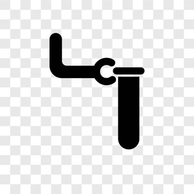 Saydam arka plan üzerinde şeffaflık logo kavramı izole bilim vektör simgesi