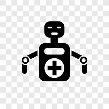 Saydam arka plan üzerinde hemşire şeffaflık logo kavramı izole hemşire vektör simgesi