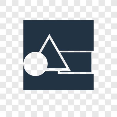 Saydam arka plan üzerinde kare şeffaflık logo kavramı izole kare vektör simgesi