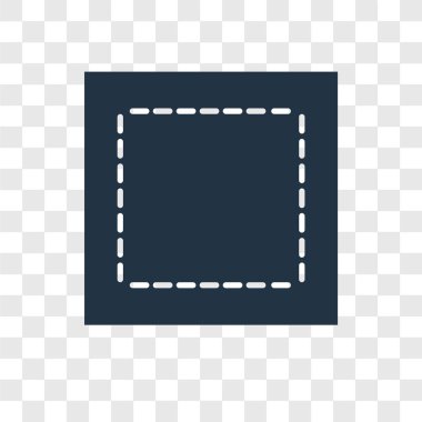 Saydam arka plan üzerinde kare şeffaflık logo kavramı izole kare vektör simgesi