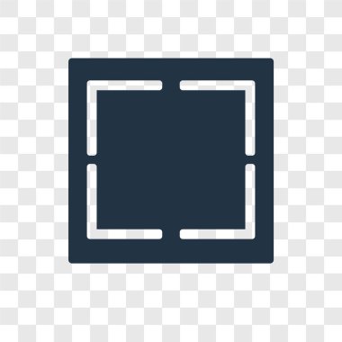 Saydam arka plan üzerinde ürün şeffaflık logo kavramı izole kırpma vektör simgesi