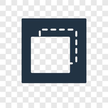 Şeffaf arka plan, ön plan saydamlığı logo kavramı izole ön plan vektör simgesi