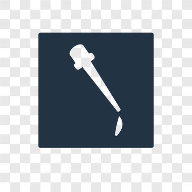 Saydam arka plan üzerinde damlalık şeffaflık logo kavramı izole damlalık vektör simgesi