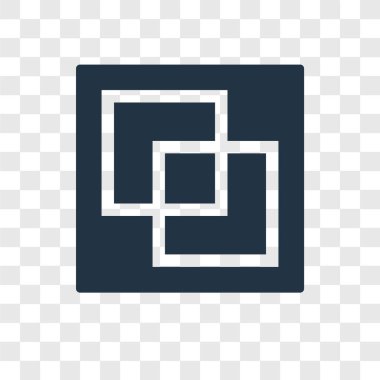 Saydam arka plan üzerinde birleştirme şeffaflık logo kavramı izole vektör simgesi birleştirme