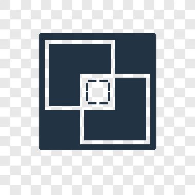 Saydam arka plan üzerinde ürün şeffaflık logo kavramı izole kırpma vektör simgesi