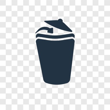 Saydam arka plan üzerinde Sil şeffaflık logo kavramı izole vektör simge Sil