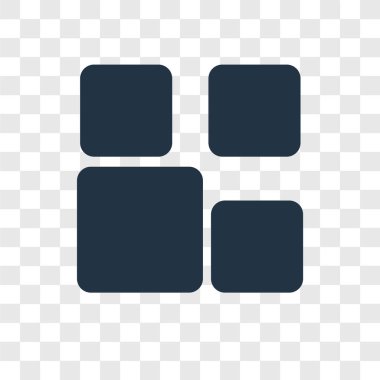 Saydam arka plan üzerinde dizi şeffaflık logo kavramı izole dizi vektör simgesi