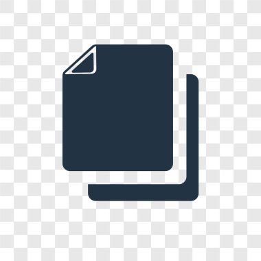 Saydam arka plan üzerinde kopya şeffaflık logo kavramı izole kopya vektör simgesi