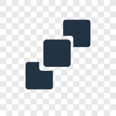 Saydam arka plan üzerinde ön şeffaflık logo kavramı izole açık vektör simgesi