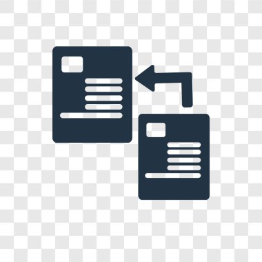 Saydam arka plan üzerinde kopya şeffaflık logo kavramı izole kopya vektör simgesi