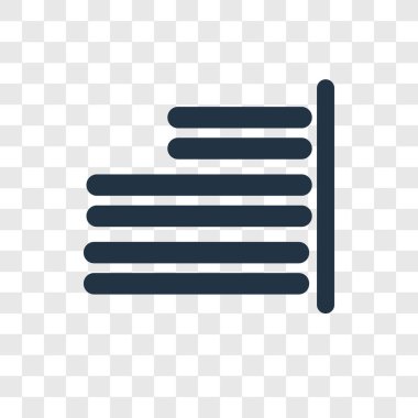 Vektör simgesi üzerinde şeffaf arka plan izole Sağa Hizala, sağa hizala şeffaflık logo kavramı