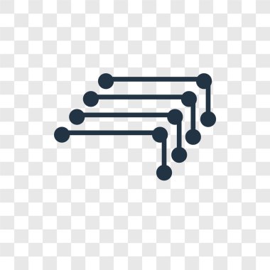  saydam arka plan üzerinde şeffaflık logo kavramı izole vektör simgesi