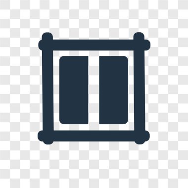  saydam arka plan üzerinde şeffaflık logo kavramı izole vektör simgesi