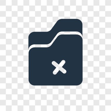 Saydam arka plan üzerinde klasör şeffaflık logo kavramı izole klasör vektör simgesi