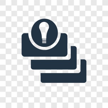 Saydam arka plan üzerinde katman saydamlığı logo kavramı izole katman vektör simgesi