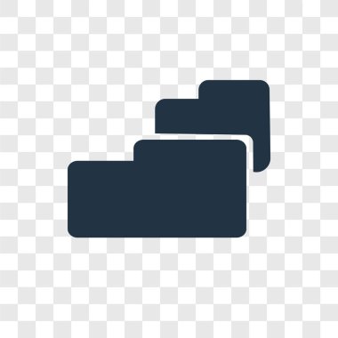 Saydam arka plan üzerinde klasör şeffaflık logo kavramı izole klasör vektör simgesi