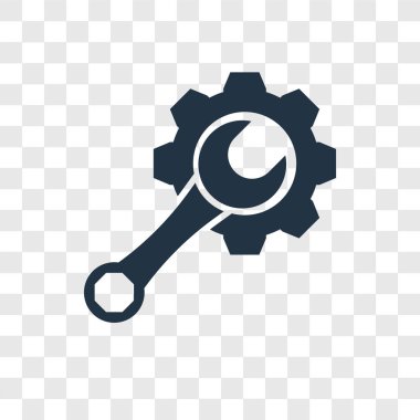 Saydam arka plan üzerinde ayarları şeffaflık logo kavramı izole ayarları vektör simgesi