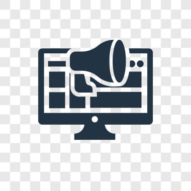 Saydam arka plan üzerinde Laptop şeffaflık logo kavramı izole dizüstü vektör simgesi