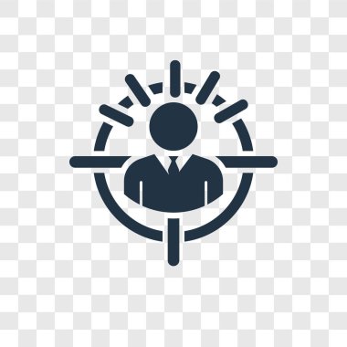 Saydam arka plan üzerinde müşteri şeffaflık logo kavramı izole müşteri vektör simgesi