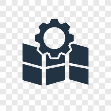 Şeffaf arka plan, harita şeffaflık logo kavramı izole vektör simge göster