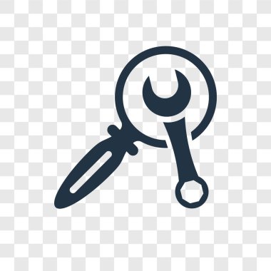 Saydam arka plan üzerinde arama motoru şeffaflık logo kavramı izole arama motoru vektör simgesi