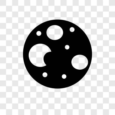 Saydam arka plan üzerinde Moon şeffaflık logo kavramı izole ay vektör simgesi