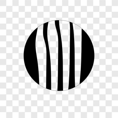 Saydam arka plan üzerinde Jüpiter şeffaflık logo kavramı izole Jüpiter vektör simgesi