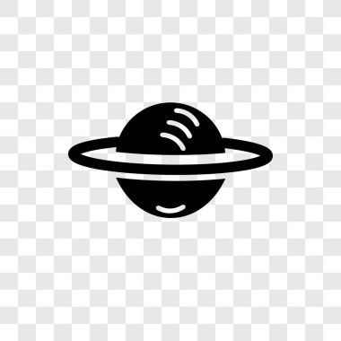 Saydam arka plan üzerinde Uranüs şeffaflık logo kavramı izole Uranüs vektör simgesi