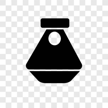 Saydam arka plan üzerinde uzay kapsülü şeffaflık logo kavramı izole uzay kapsülü vektör simgesi